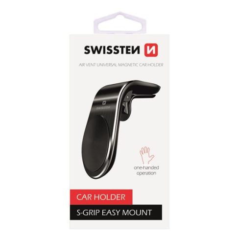Swissten Easy Mount mágneses autós tartó szellőzőrácsra, fekete