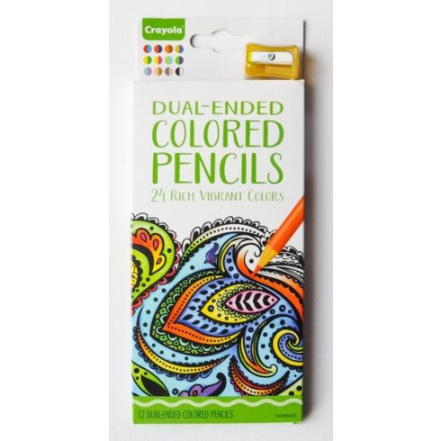 Crayola - Kétvégű színes ceruza hegyezővel
