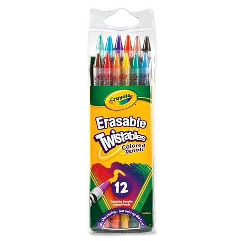 Crayola - Radírvégű - csavarozható színes ceruza, 12 db