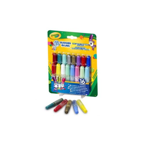 Crayola: Mini csillámos kimosható ragasztó - 16 db