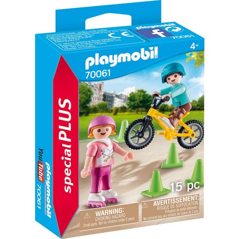 Playmobil - Special Plus - Gyerekek Biciklivel és Görkorcsolyával - 70061