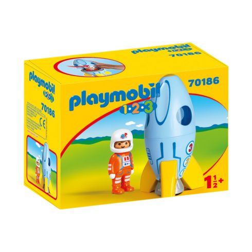 Playmobil - 1.2.3. Asztronauta Rakétával - 70186