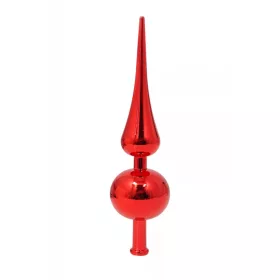 Csúcsdísz - piros színben - zacskóban - 22 cm - 70844