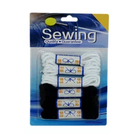 Cipőfűző csomag - 6 db - fekete fehér - 100 cm - 71384