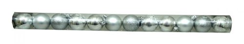 Karácsonyi gömb - 5 cm - 12 db - ezüst - 71491