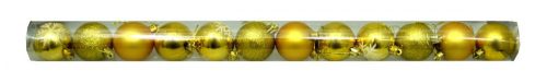 Karácsonyi gömb - 6 cm - 12 db - arany - 71494