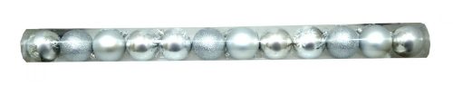 Karácsonyi gömb - 6 cm - 12 db - ezüst - 71495