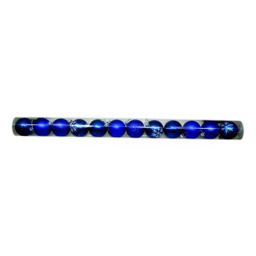 Karácsonyi gömb - 6 cm - 12 db - kék - 71496