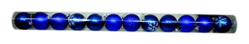 Karácsonyi gömb - 6 cm - 12 db - kék - 71496