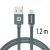 Swissten adat- és töltőkábel textil bevonattal, USB/lightning, 1,2 m szürke