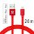 Swissten adat- és töltőkábel textil bevonattal, USB/lightning MFI, 2 m piros