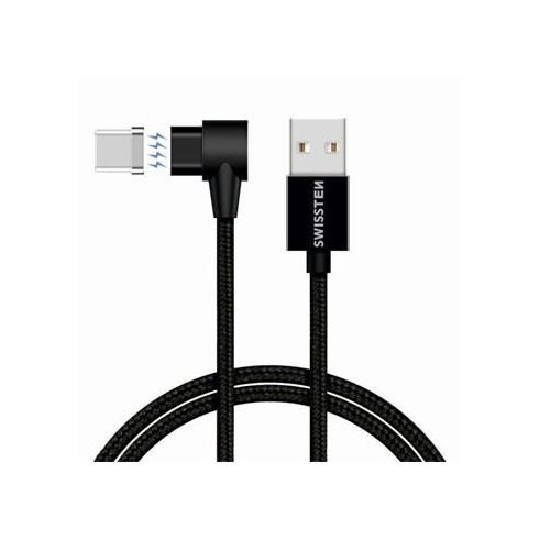 Swissten Arcade mágneses adat- és töltőkábel USB/mikro USB, 1,2 m fekete