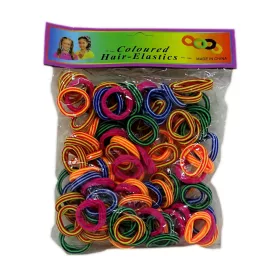 Hajgumi csomag - színes - csíkos - 100 db - 71948