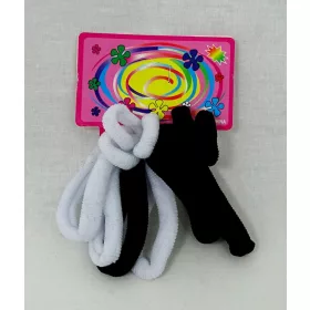 Hajgumi csomag - fekete fehér - 12 db - 71950