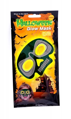 Világító Halloween maszk - 15 cm - 72273