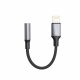 Swissten textil audio adapter, lightning (male)/3,5mm AUX, 0,15m, fekete
