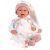 Újszülött síró baba rózsaszín ruhában 40cm