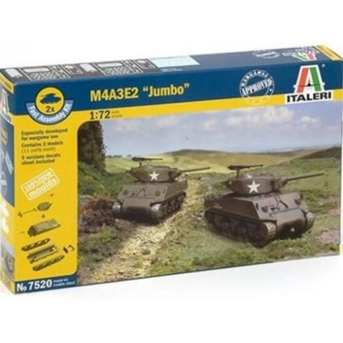 Italeri 1:72 M4A3E2 JUMBO Tank makett