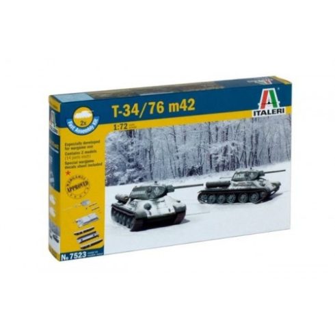 Italeri - 1:72 T 34/76 m42 tank makett