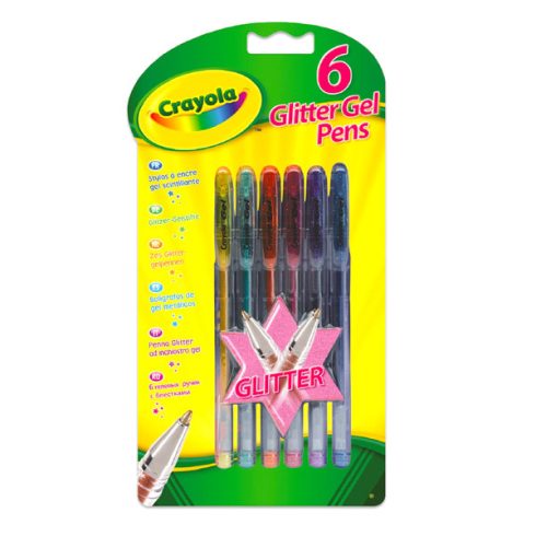 Crayola csillámos zselés toll 6 db