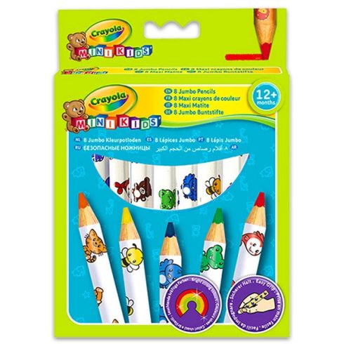 Crayola Mini Kids - 8 db vastag natúr színes ceruza