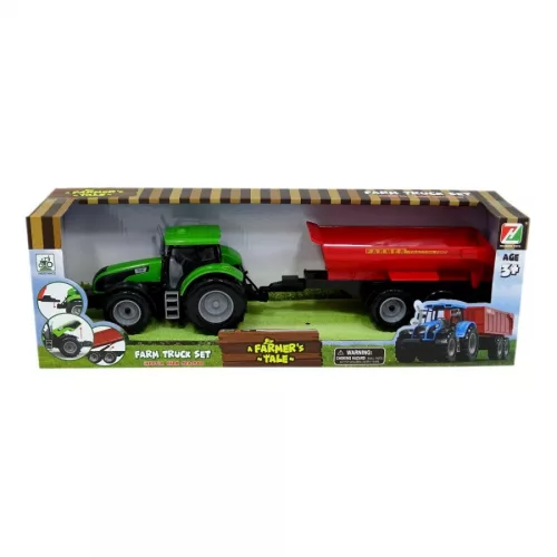 Traktor  pótkocsival - 40 cm-es