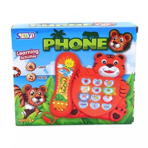 Zenélő telefon - tigris - 82487