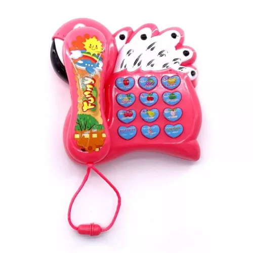 Zenélő telefon - flamingó - 82491