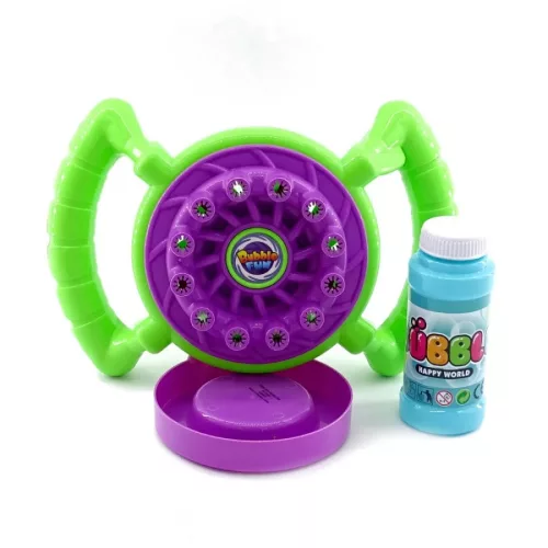 Zöld elemes buborékfújó gép