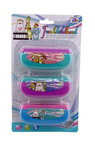Szájharmonika szett lapon - 3 db - 82737