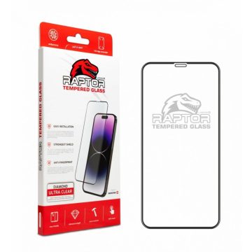   Swissten RAPTOR Diamond 3D kijelzővédő fólia iPhone 13/13 Pro fekete