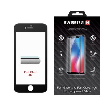 Swissten full glue 3D fólia iPhone XS MAX fekete