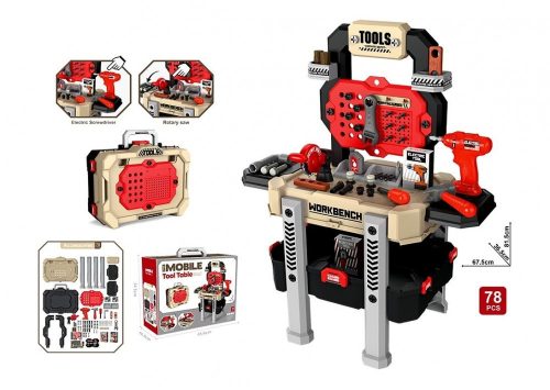 Szerszám szett bőröndben - elemes