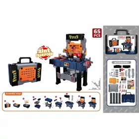 Szerszám szett bőröndben - Kék - sárga