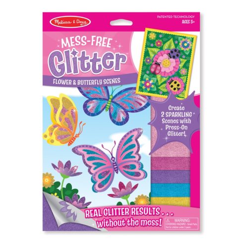 Melissa & Doug Kreatív játék, Glitter képkészítő-pillangó és virág