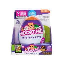   ADOPT ME Meglepetés tojás műanyag kisállat játékkal & virtuális kóddal, 5 cm-es (4. széria)