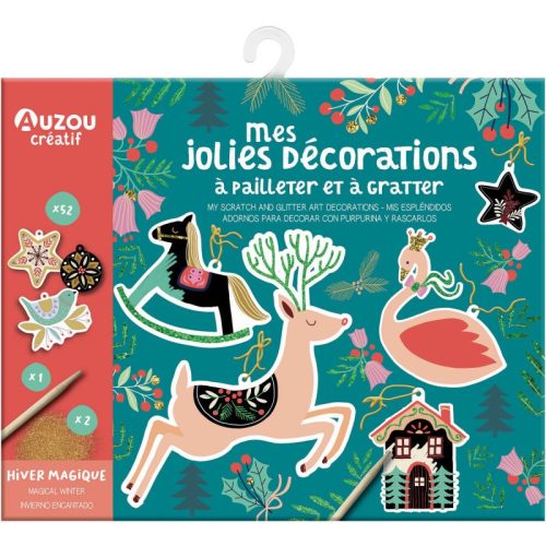 Csillám és képkarc Készlet - Karácsonyi Dekorációk