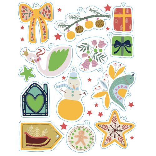 Csillám és képkarc Készlet - Karácsonyi Dekorációk