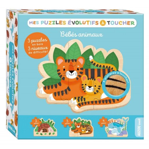 Fa érintős puzzle - Bébi állatok
