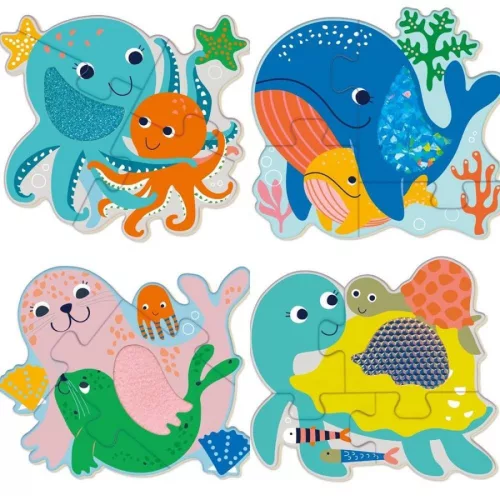 Fa Tapintós Puzzle - A tengerben