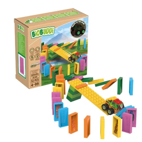 BiOBUDDi BB-4008 - készségfejlesztő bio építőjáték - Dominó versenypálya