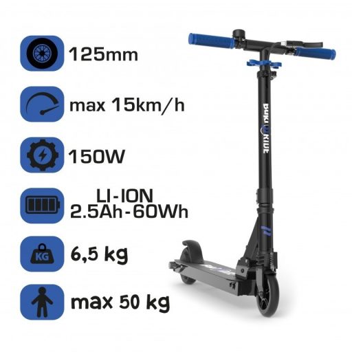 Elektromos Roller 125 mm-es kerékkel - Kék - Buki