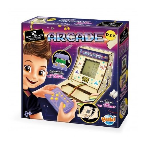 Mini Összeépíthető Arcade Játékgép 12 Játékkal - Buki