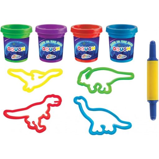Sötétben világító gyurmakészlet - Dinoszauruszok