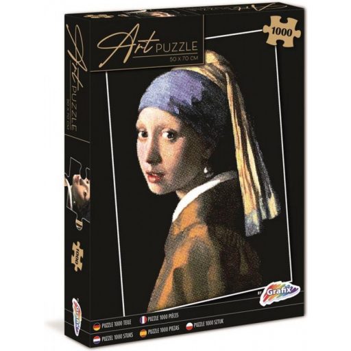 Művész Puzzle - Lány gyöngy fülbevalóval - 1000 db-os
