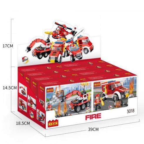 Cogo 3018 - 8 Az 1-ben - Tűzoltó - Lego kompatibilis