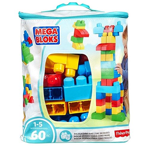 Mega Bloks: Klasszikus színű építőkocka szett táskában - 60 db