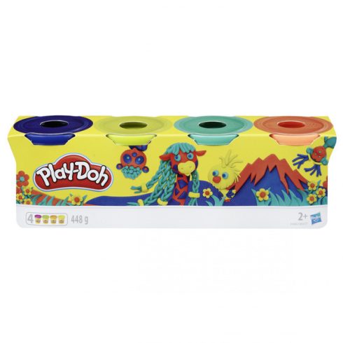 Play-Doh - 4 tégelyes gyurma készlet - Élénk színek