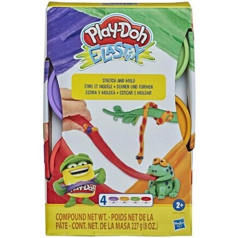 Play-Doh - 4 tégelyes Elastix nyúlós gyurmaszett