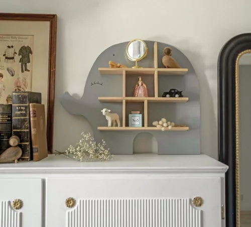 Elefánt Formájú Polc - Ezüstszürke - Jabadabado